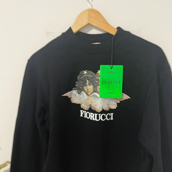 NEW Fiorucci Logo Black Sweatshirt Size XS - Picture 4 of 7